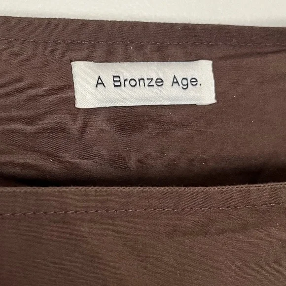 A Bronze Age Serenity Puff Dress in chocolate brown - Picture 3 of 5